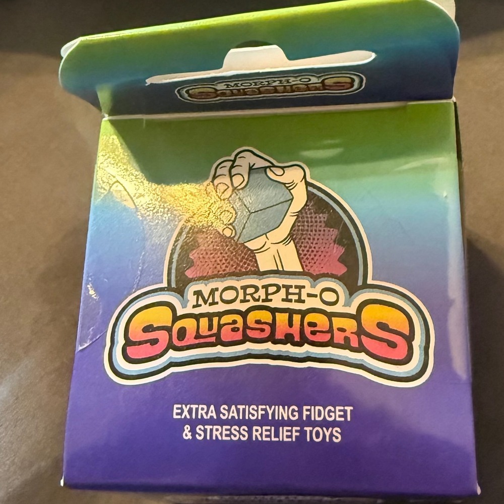 Morph-O Squashers Glow in the Dark Extra Strong Squishy Cube Yellow Fidget Toy - Picture 3 of 6